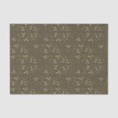 Sage Green Watercolor French Country Olive Pattern 薄葉紙 (正面)