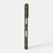 Sage Green Watercolor French Country Olive Pattern iPhone 16ケース (右側面)