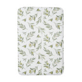 Sage Green Watercolor Olives バスマット (正面縦)