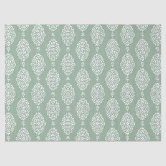Sage Green Watercolor Pattern 薄葉紙 (正面)