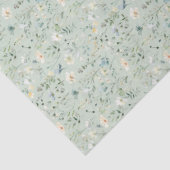 Sage Green Watercolor Small Wildflowers 薄葉紙 (詳細)