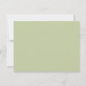 Sage Green Wavy Frame Note Card 招待状 (裏面)