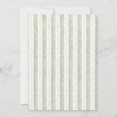 Sage Green We Can Bearly Wait Baby Shower 招待状 (裏面)