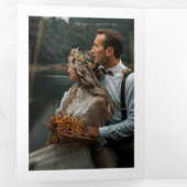 Sage Green Weddingエレガント RSVP詳細写真 三つ折り招待状 (内部最初)