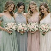 Sage Green Wedding Attire Card 招待状