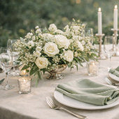 Sage Green Wedding Attire Card 招待状