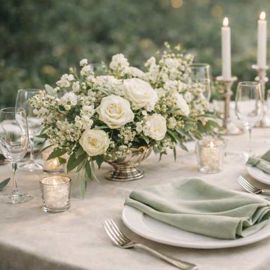 Sage Green Wedding Attire Card 招待状