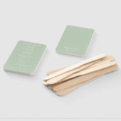 Sage Green Wedding Ceremony Program ハンドファン (組立なし)