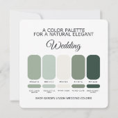 Sage Green Wedding Color Palette Card 招待状 (裏面)