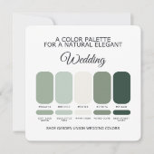 Sage Green Wedding Color Palette Card 招待状 (正面)