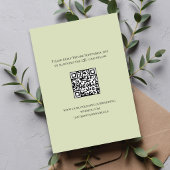 Sage Green Wedding Details QR Code Timeline エンクロージャーカード