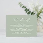 Sage Green Wedding Enclosure Card エンクロージャーカード (スタンド正面)