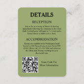 Sage Green Wedding Enclosure Card Set エンクロージャーカード (正面)