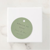 Sage Green Wedding Favor Tag フェイバータグ (インサイチュ)