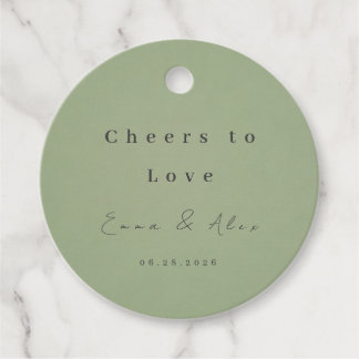 Sage Green Wedding Favor Tag フェイバータグ
