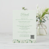 Sage Green Wedding Information Card エンクロージャーカード (スタンド正面)