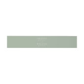 Sage Green Wedding Invitation Belly Band 招待状ベリーバンド (フラット)