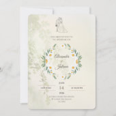 Sage Green Wedding Invitation | Elegant Modern 招待状 (正面)
