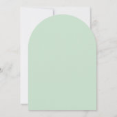 Sage Green Wedding Invitation Minimal Elegant 招待状 (裏面)