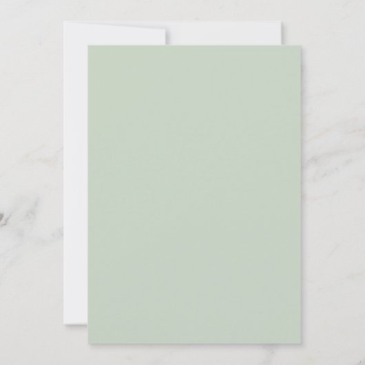 Sage Green Wedding Invitation | Minimal Typography 招待状 (裏面)
