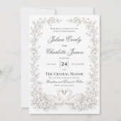 Sage Green Wedding InvitationWedding Garden Invite 招待状 (正面)