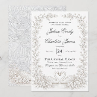 Sage Green Wedding InvitationWedding Garden Invite 招待状