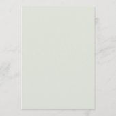 Sage Green Wedding Keepsake Insert ノートカード (裏面)