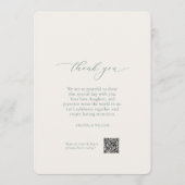 Sage Green Wedding Menu Card – Double Sided 招待状 (裏面)