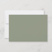 Sage Green Wedding | Minimalist Elegant Garden サンキューカード (裏面)