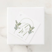 Sage Green Wedding Monogram Initials Date Elegant  フェイバータグ (インサイチュ)