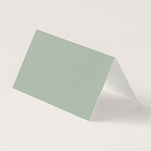 Sage Green Wedding Place Card  (裏面)