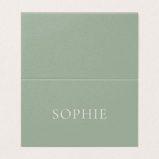 Sage Green Wedding Place Card  (外部フラット)