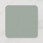 Sage Green Wedding Registry QR Code エンクロージャーカード (裏面)