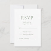 Sage Green Wedding RSVP  (正面)