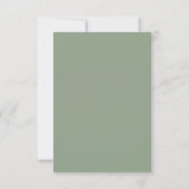 Sage Green Wedding RSVP  (裏面)
