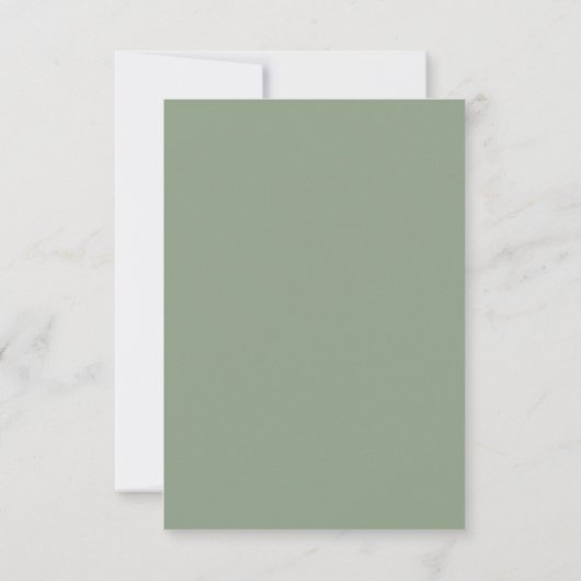Sage Green Wedding RSVP  (裏面)