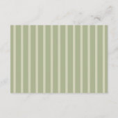 Sage Green Wedding RSVP Response Card エンクロージャーカード (裏面)