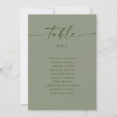 Sage Green Wedding Seating Chart | Minimalist 招待状 (正面)