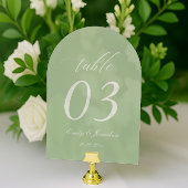 Sage Green Wedding Table Number Acrylic アクリル招待状