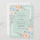 Sage Green Whimsical Spring Wedding 招待状 (正面)