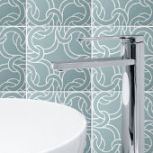 Sage Green White Celtic Knot Seamless Pattern Tile タイル