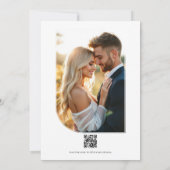 Sage Green, White & Gold Floral Wedding 招待状 (裏面)