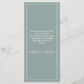 Sage Green White Monogramのメモダンニュー メニュー (裏面)