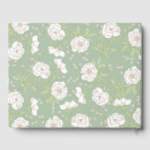 Sage Green White Rose Wedding ゲストブック (裏面)