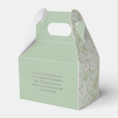 Sage Green White Rose Wedding フェイバーボックス (裏面サイド)