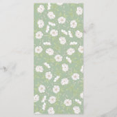 Sage Green White Rose Wedding Menus メニュー (裏面)