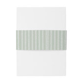 Sage Green & White Stripes Wedding 招待状ベリーバンド (裏面例)