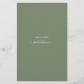 Sage Green Who Knows The Bride Shower Game (裏面)