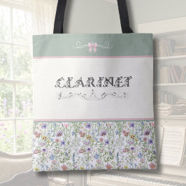 Sage Green Wildflower クラリネット トートバッグ | ミュージシャン