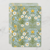 Sage Green Wildflower シーズンカード (正面/裏面)